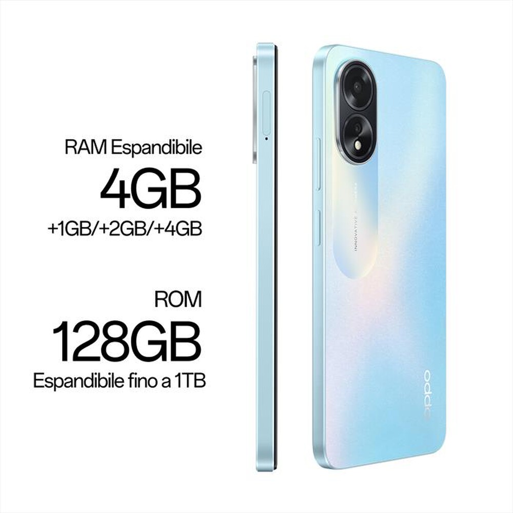 "OPPO - Smartphone A18 4+128-GLOWING BLUE"