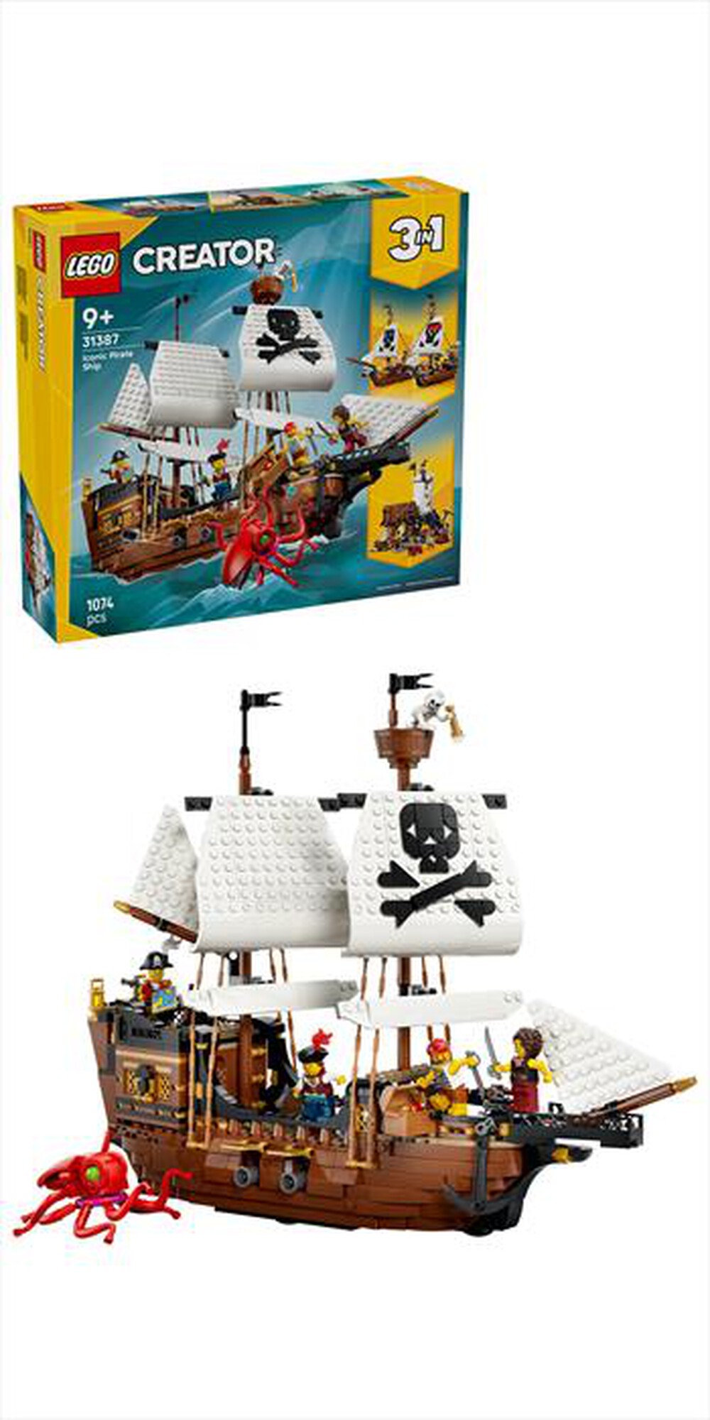 Immagine del prodotto LEGO - CREATORE 3IN1 Iconica nave da pirata - 31387