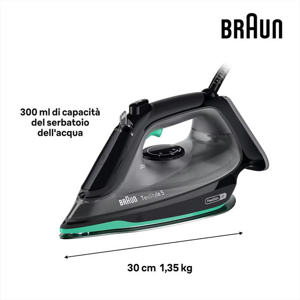 Immagine del prodotto BRAUN - FERRO A VAPORE TEXSTYLE 5 SI5277GR-Nero-verde
