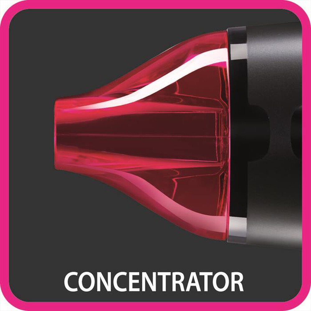 "ROWENTA - CV1612 Handy Dry, Asciugacapelli-Black & pink"
