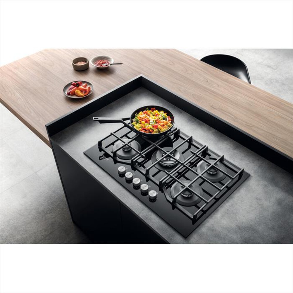 "HOTPOINT ARISTON - Piano cottura a gas HAGS 72F/BK HOB OA 5 fuochi"
