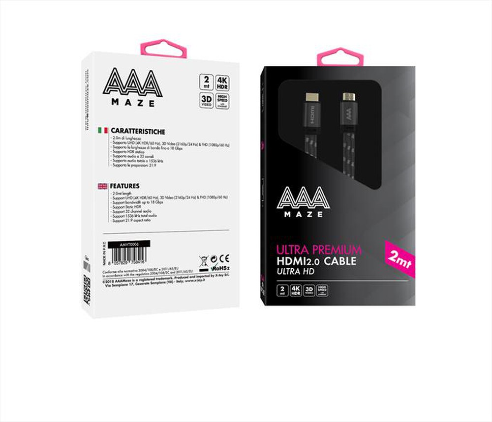 "AAAMAZE - AMVT0006 Cavo Hdmi 2.0"