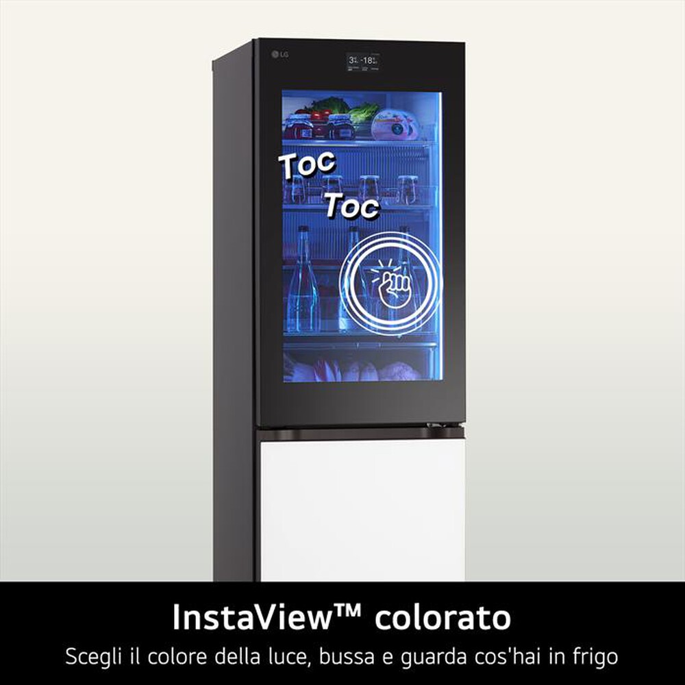 "LG - Frigorifero combinato GBG719MDNN Classe D 352L-Multicolour"
