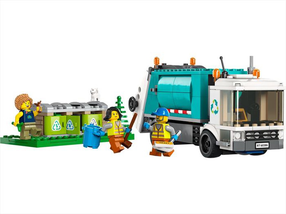 "LEGO - CITY CAMION PER IL RICICLAGGIO DEI RIFIUTI - 60386-Multicolore"