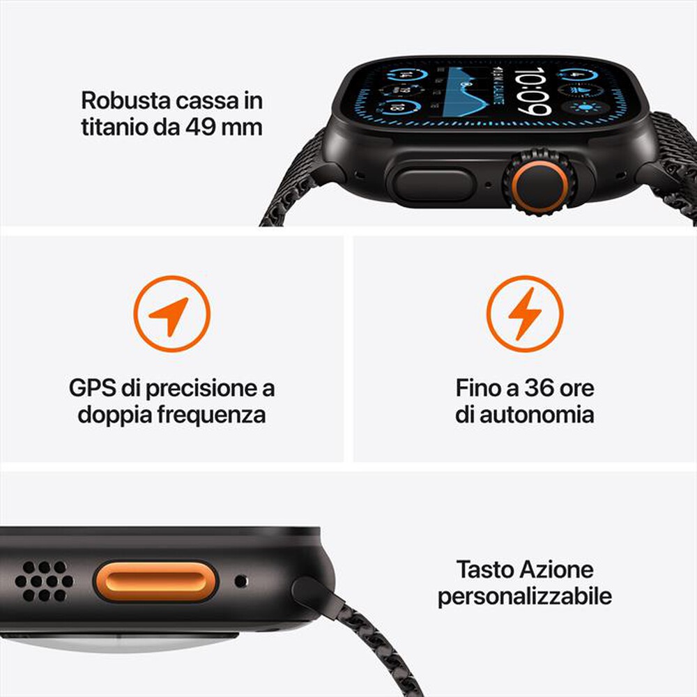 "APPLE - Watch Ultra 2 GPS + Cellular 49mm Titanio-Naturale - Loop Milanese - M"