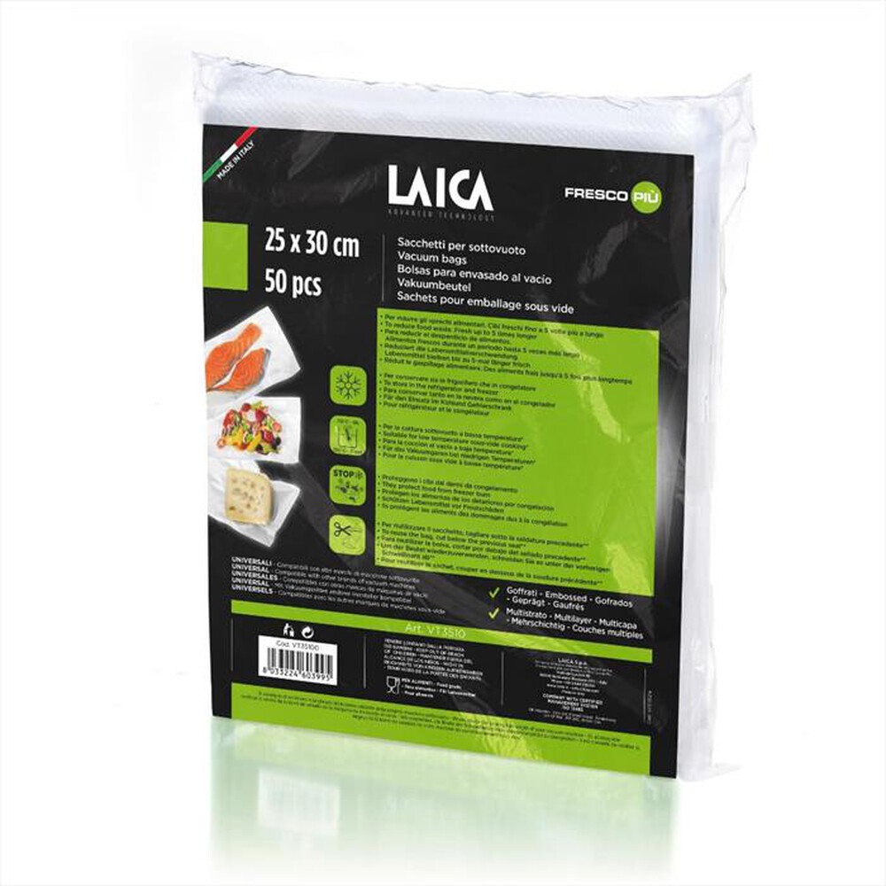Immagine del prodotto LAICA - 50 SACCHETTI SOTTOVUOTO CM.25X30 - VT35100