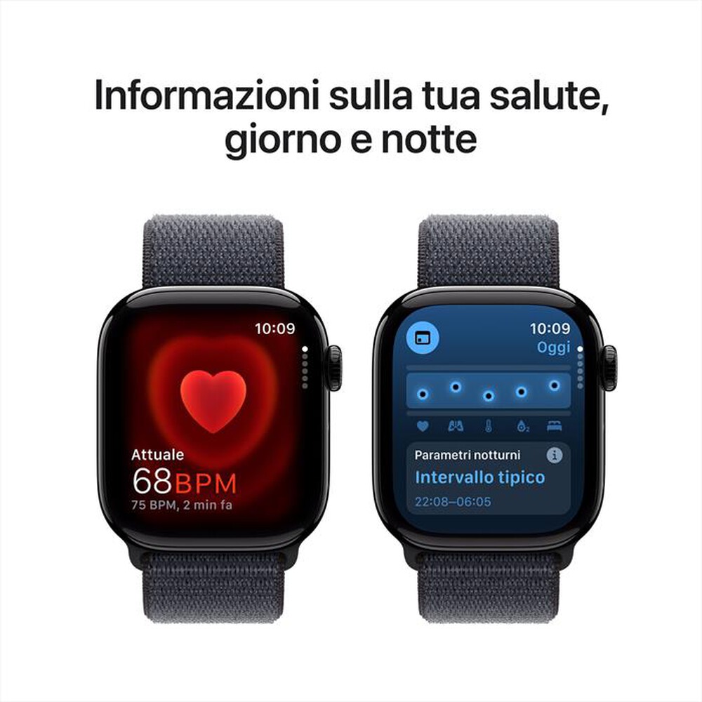 "APPLE - Watch Series 10 GPS 42mm Alluminio-Jet Black - Sport Loop Ink"