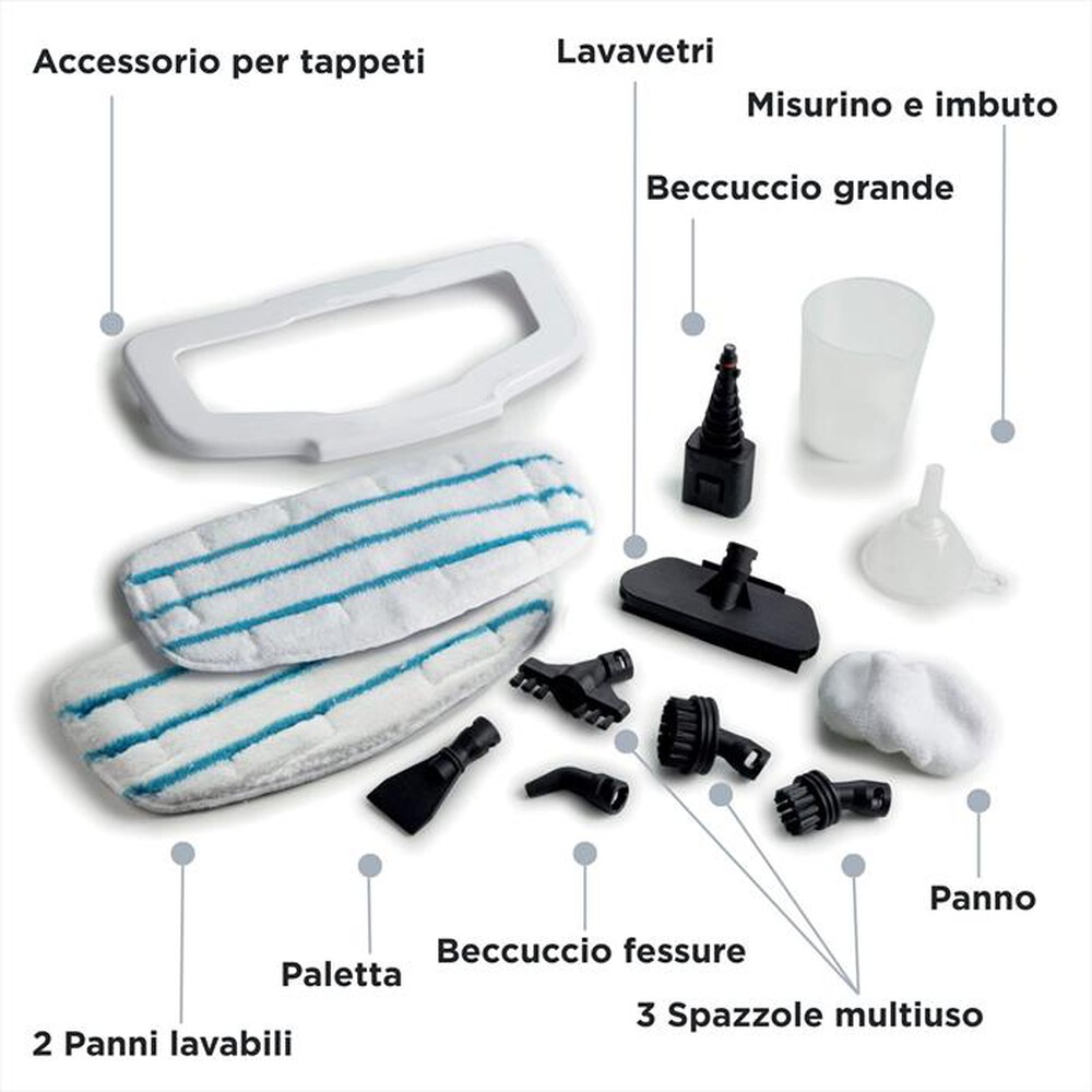 Immagine del prodotto ARIETE - Scopa a vapore 4175 STEAM MOP FOLDABLE 10IN1-Blu