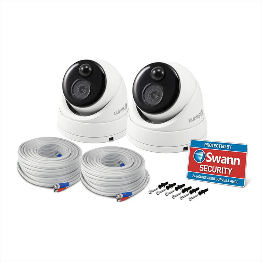 "SWANN - DOME CAMERA 2 PACK FULL HD-White"