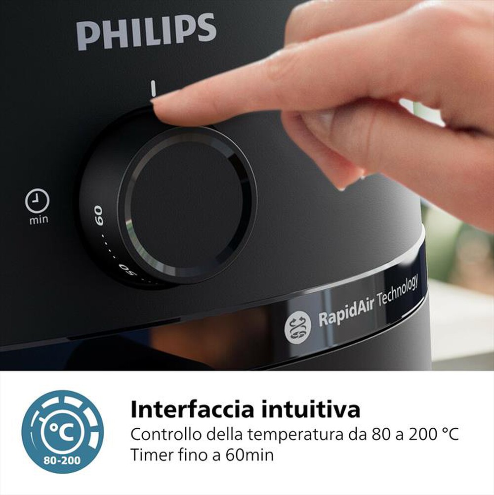 Immagine del prodotto PHILIPS - Friggitrice ad aria series 1000 DA 4.2L NA120/00-Nero