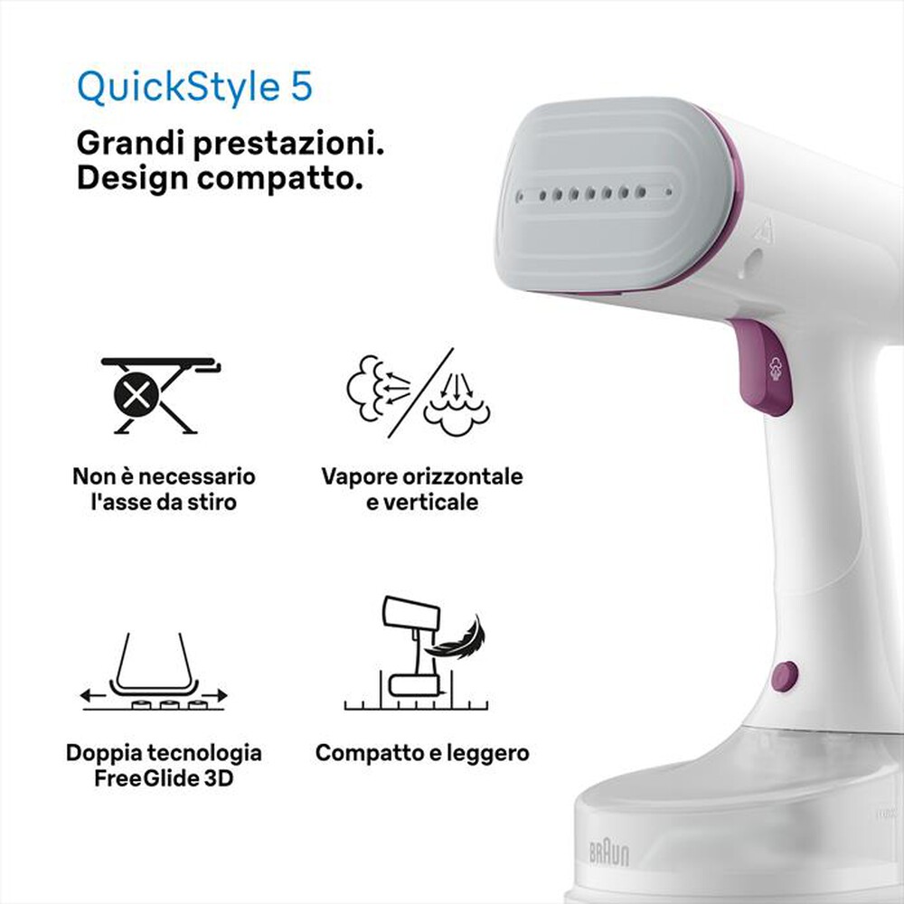 Immagine del prodotto BRAUN - STIRATORE VERTICALE QUICKSTYLE 5 GS5011PU-BIANCO