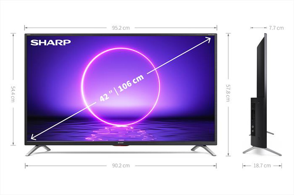 "SHARP - Smart TV Android TV UHD 4K 42\" 4K42EL4EA-Nero"