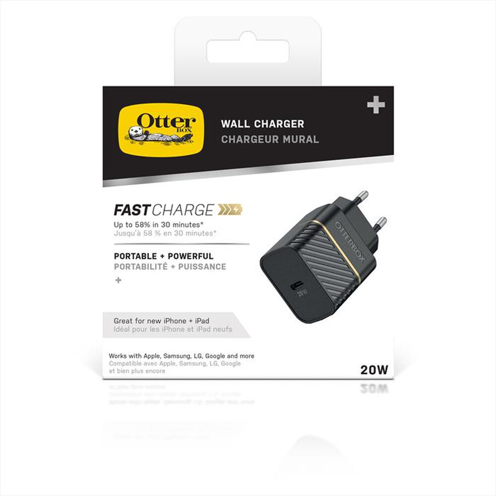 "OTTERBOX - CARICATORE DA MURO USB-C 20W-NERO"