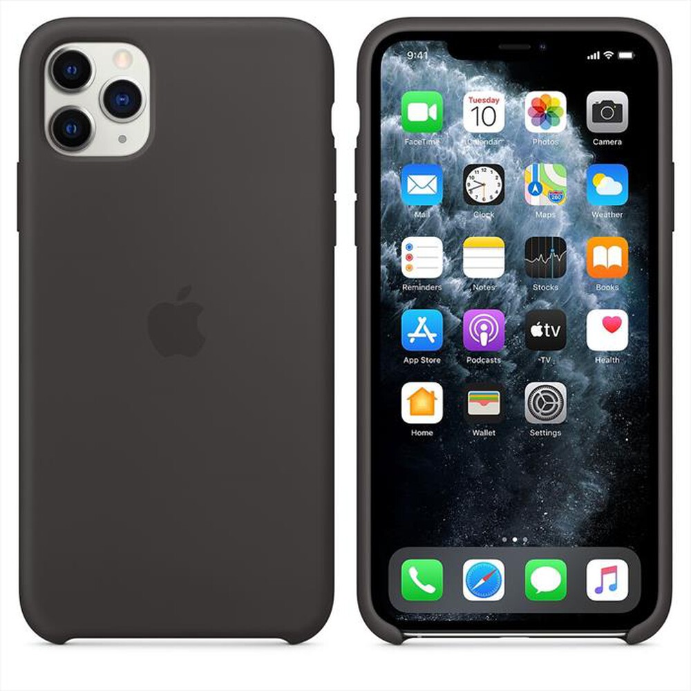 "APPLE - Custodia in silicone per iPhone 11 Pro Max-Nero"