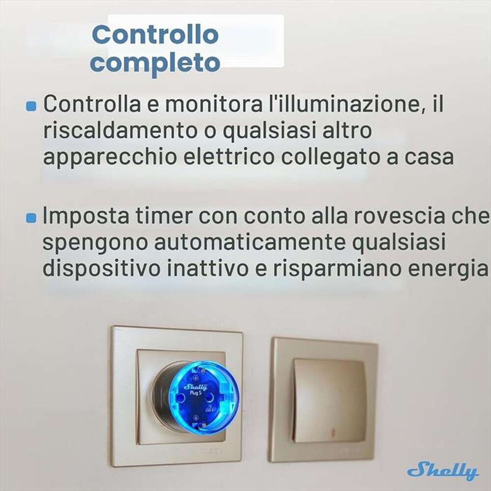 Immagine del prodotto SHELLY - Presa intelligente Wi-Fi-Nero