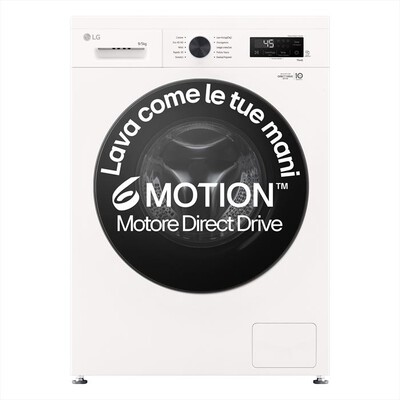 LG - Lavasciuga W4NX1095NWB 6 MOTION 9/5KG Classe A-Essence White