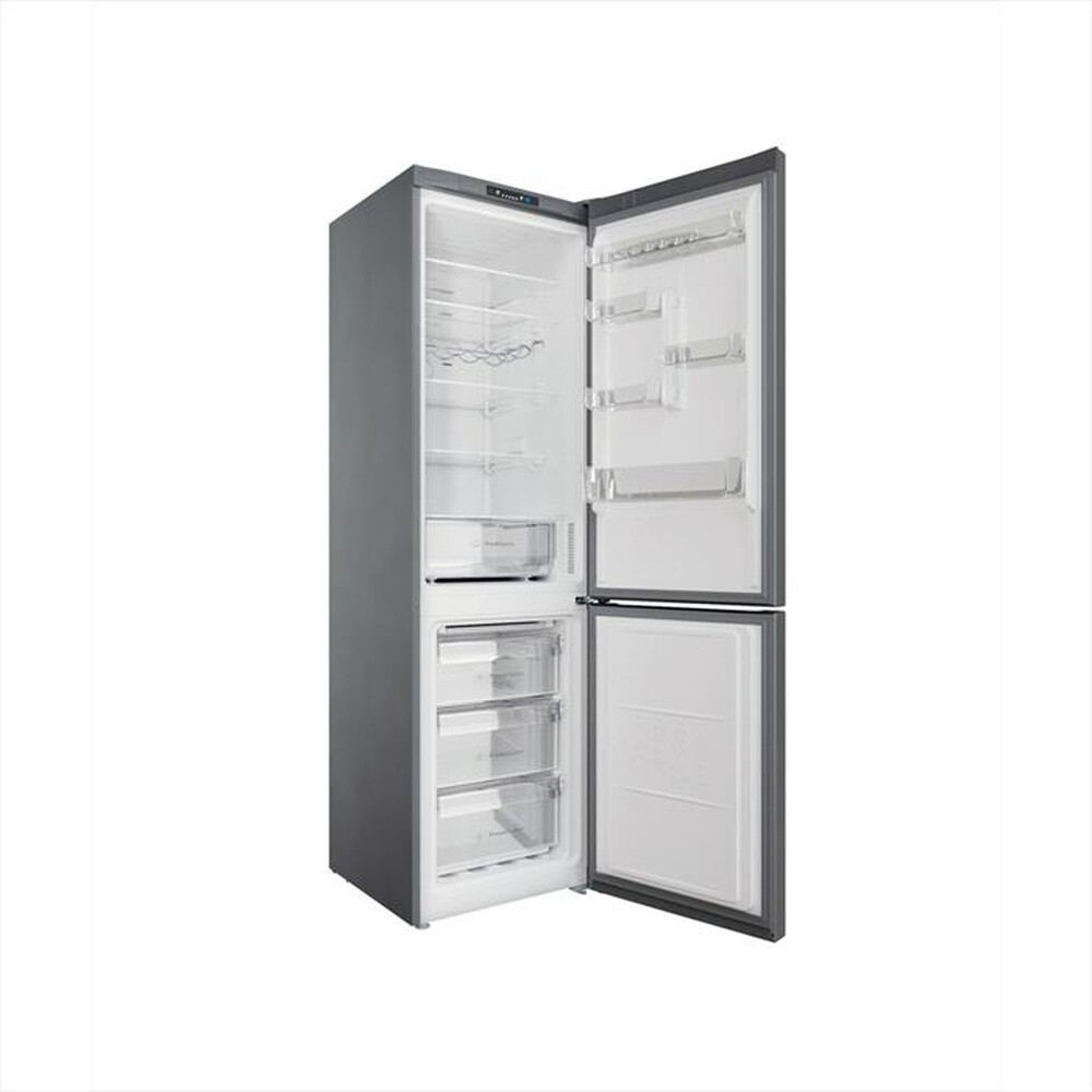 "INDESIT - Frigorifero combinato PUSH&GO INFC9 TI22X Classe E-Stainless steel"