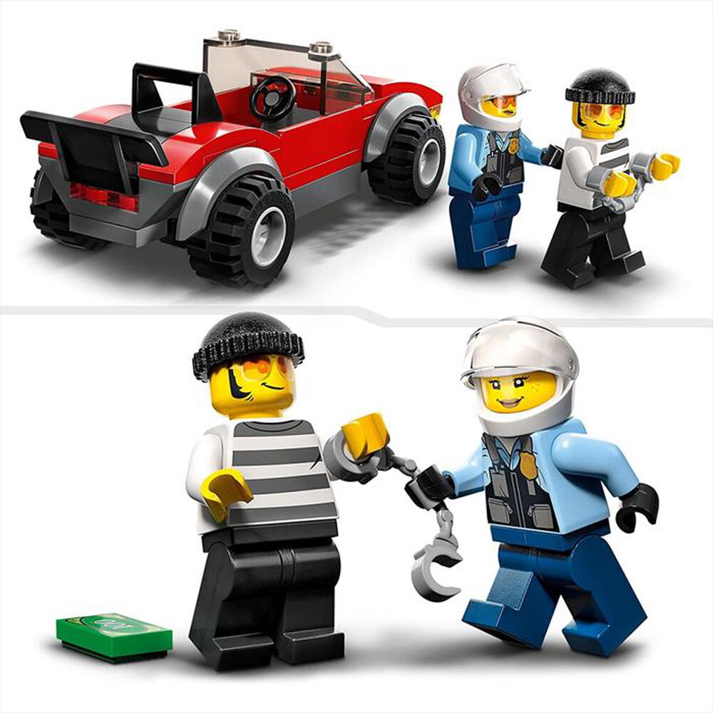 "LEGO - CITY INSEGUIMENTO SULLA MOTO DELLA POLIZIA - 60392-Multicolore"