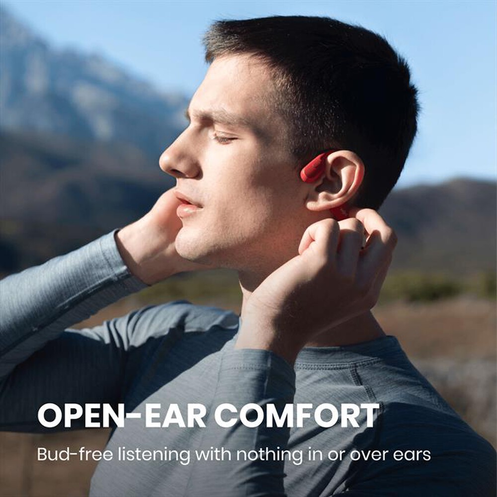 "SHOKZ - Auricolare Bluetooth OPENRUN-Red"
