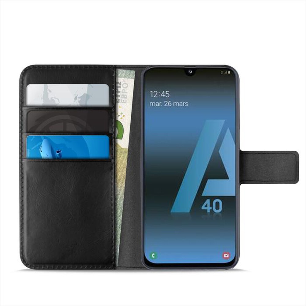 "PURO - CUSTODIA ECOPELLE SAMSUNG GALAXY A40 2018-Nero"