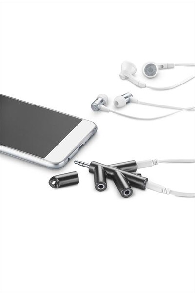 CELLULARLINE - MUSICSHAREK Cavo Audio-Lunghezza cavo 15 cm-Nero