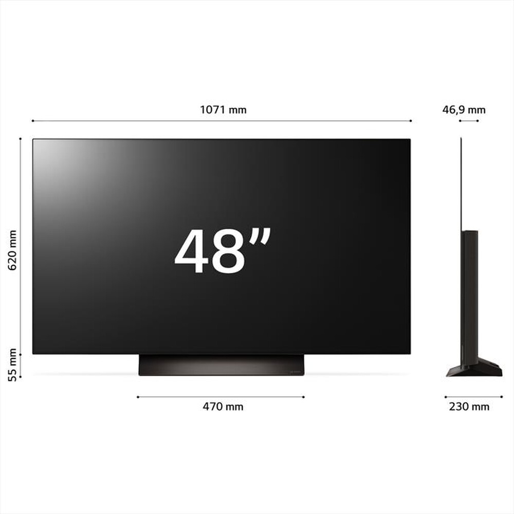 "LG - Smart TV OLED evo UHD 4K 48\" Serie C4 OLED48C44LA-Marrone"