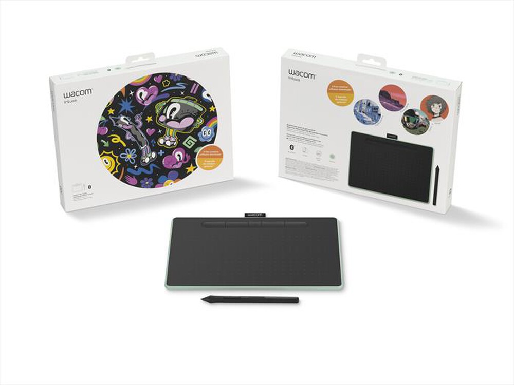"WACOM - INTUOS MEDIUM BLUETOOTH PISTACHIO-Verde Pistacchio/Nero"