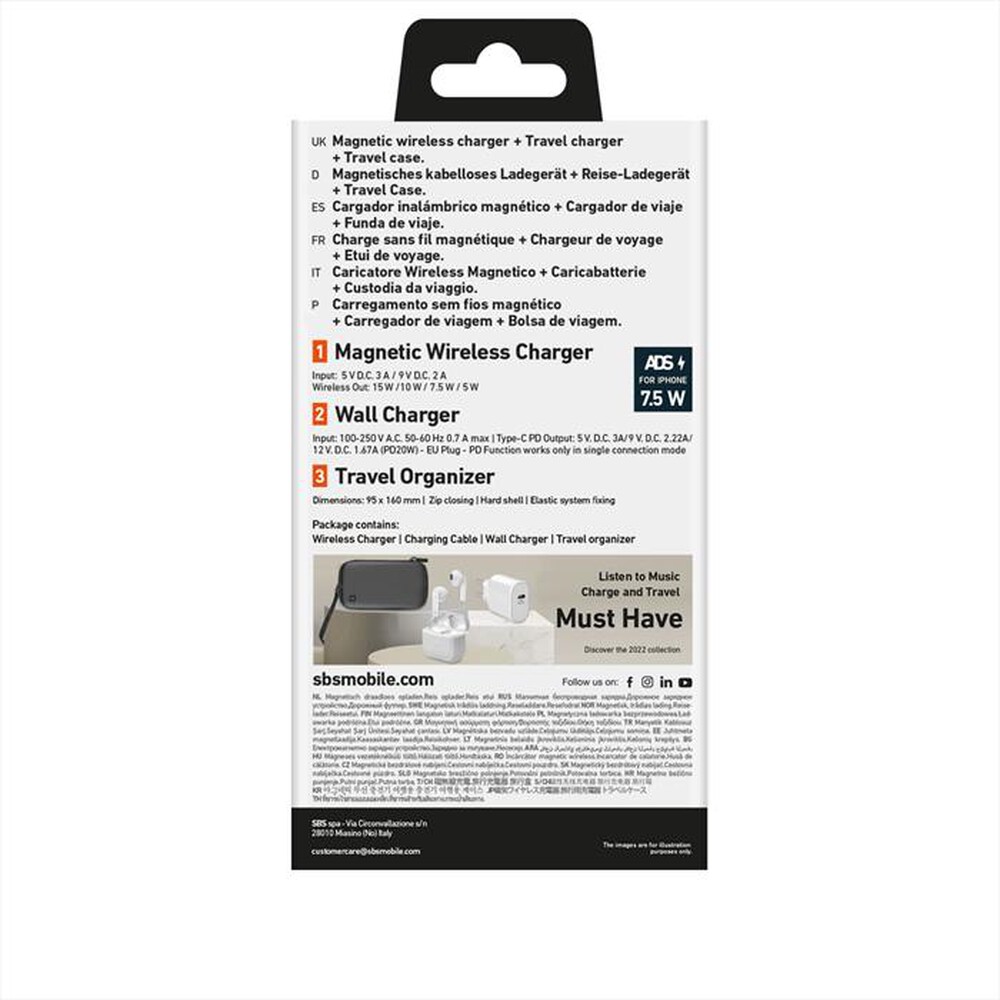 Immagine del prodotto SBS - Carica batterie TEORGKITWIRPWRW-Bianco