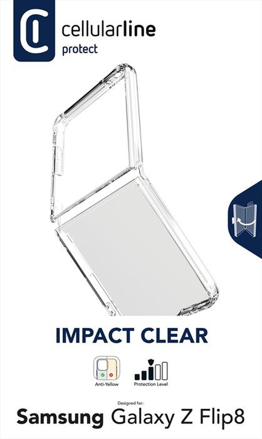 Immagine del prodotto CELLULARLINE - Cover IMPACT CLEAR per GALAXY Z FLIP8-Trasparente