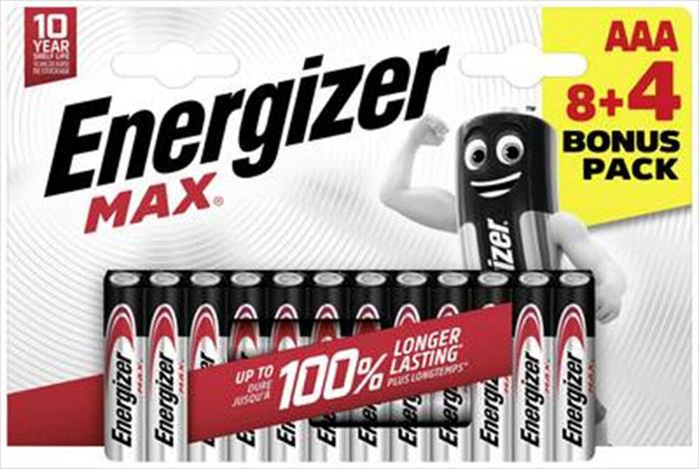"ENERGIZER - MAX AAA BP12 8 4 FREE-Multicolore"