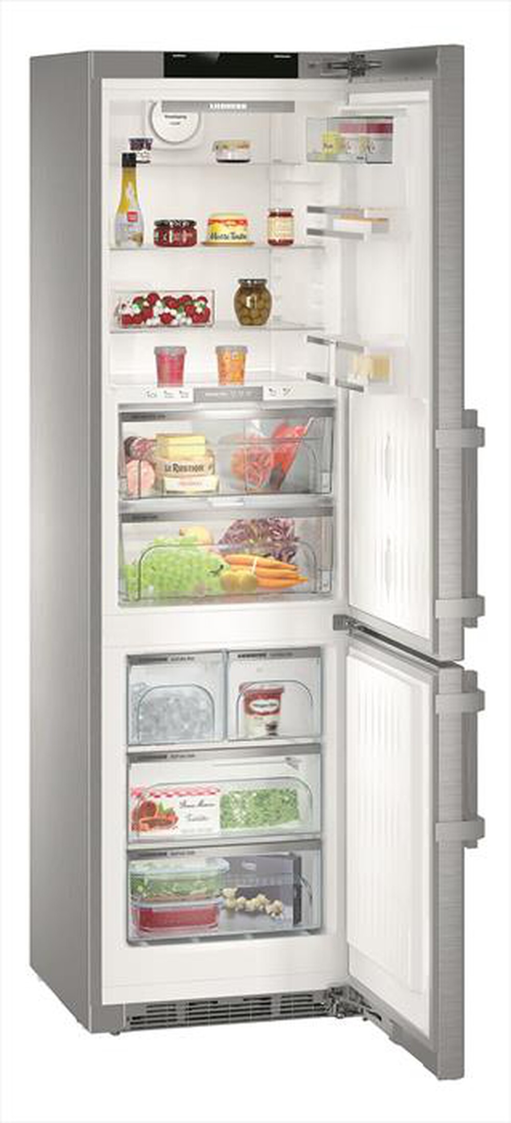 "LIEBHERR - Frigorifero combinato CBNES 4898-21 Classe C 393lt-acciaio"
