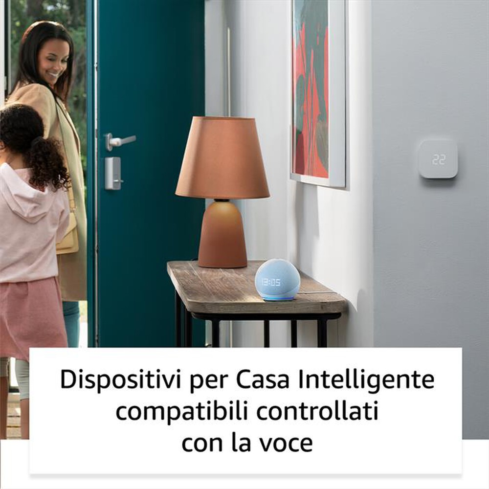 "AMAZON - Speaker ECHO DOT 5A GENERAZIONE CON OROLOGIO-Bianco ghiaccio"