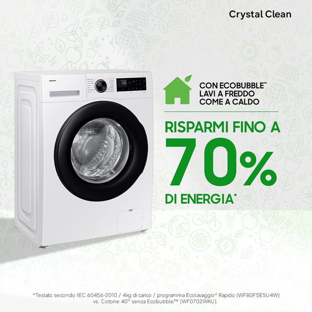 Immagine del prodotto SAMSUNG - Lavatrice WW90DG5G34AEET 9 Kg Classe A-bianca con obl&ograve; e display nero