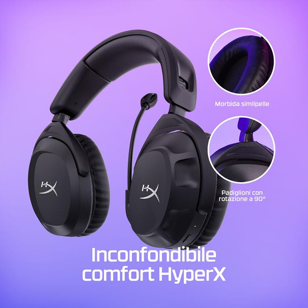 "HYPERX - Cuffie gaming per PC CLOUD STINGER 2-Nero"