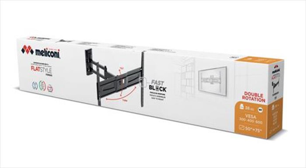 "MELICONI - Supporto TV FLATSTYLE FDR600 IT-Metallo, nero"