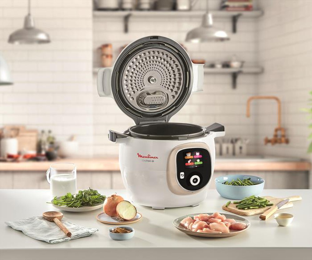 "MOULINEX - CE851A Cookeo + Multicooker-bianco e cromato"
