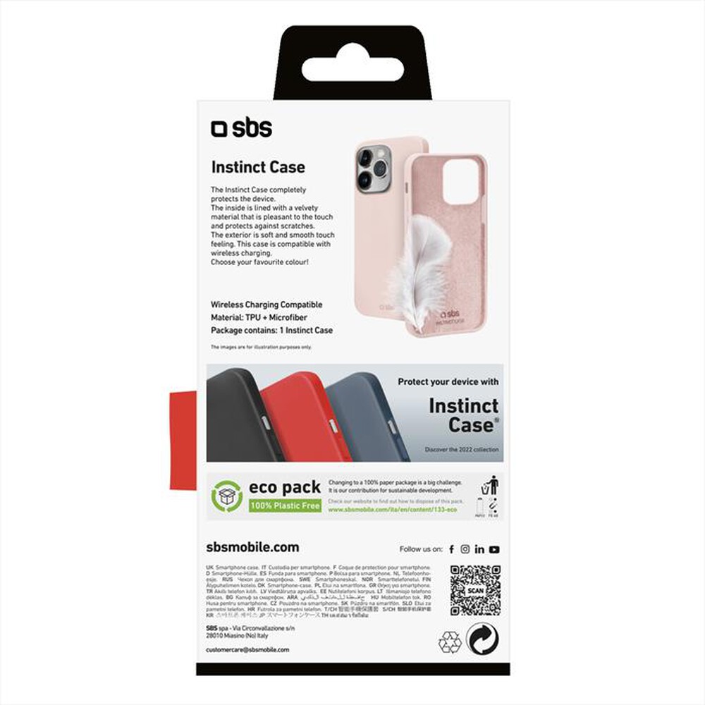 "SBS - Cover Instinct TEINSTIP1461PP per iPhone 14 Pro-Rosa"