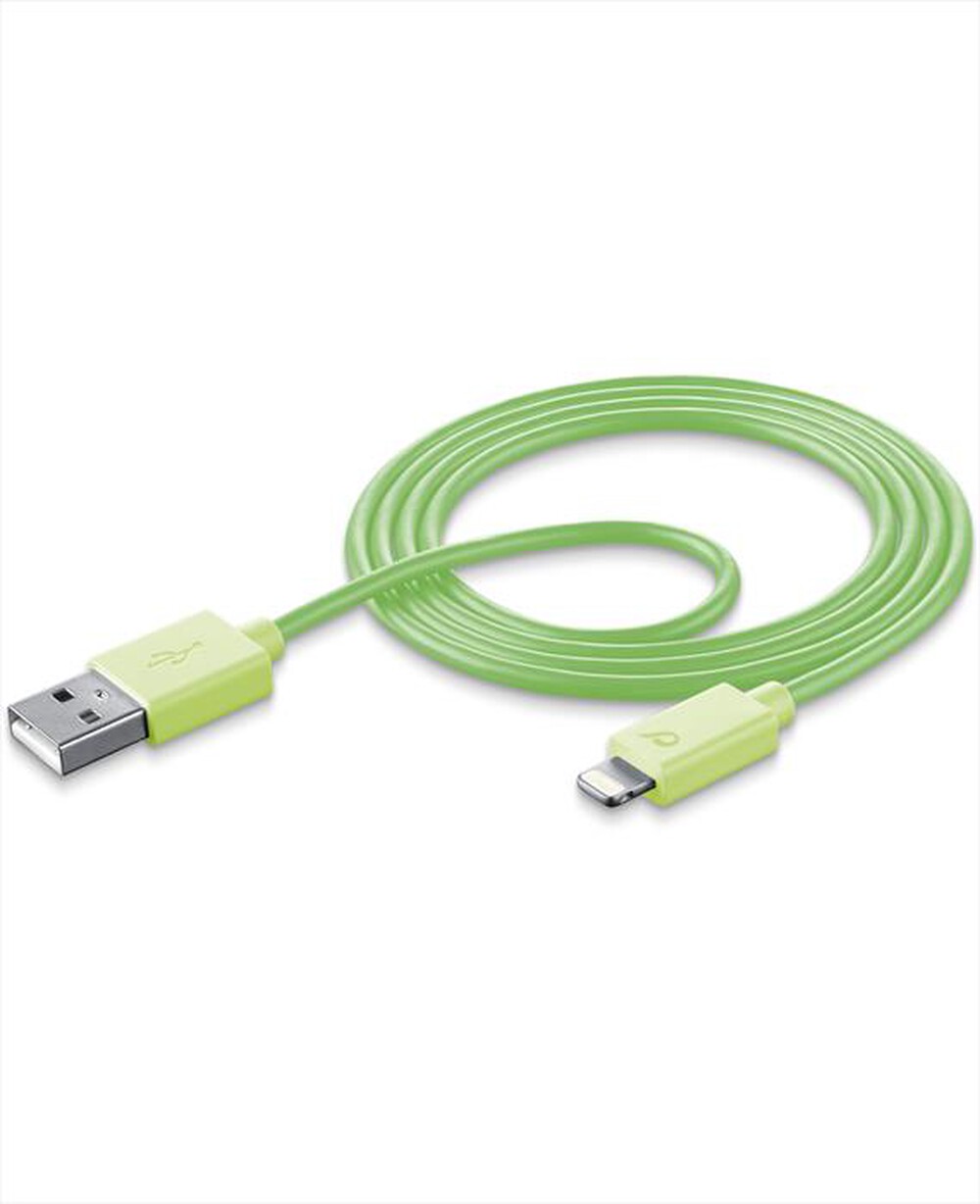 "CELLULARLINE - USB Data Cable - Lightning-Verde"