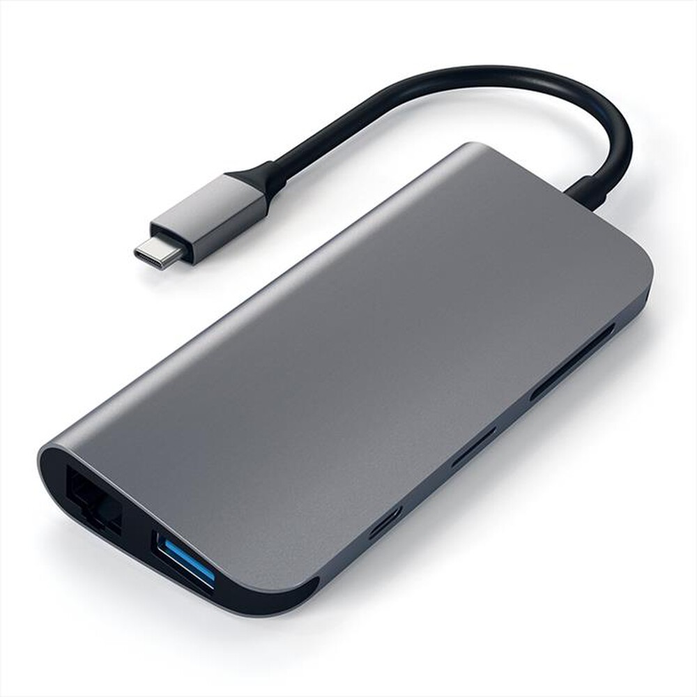 "SATECHI - ADATTATORE USB-C MULTIMEDIA-grigio"