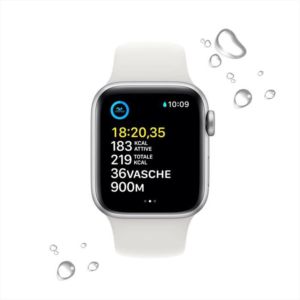 "APPLE - Watch SE GPS 40mm Regular-Argento - Bianco"