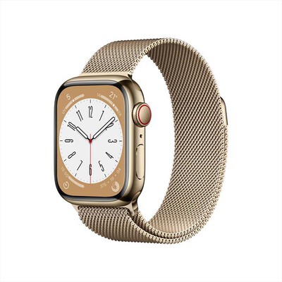 APPLE - Watch Series 8 GPS + Cellular 41mm Acciaio-Oro - Milanese