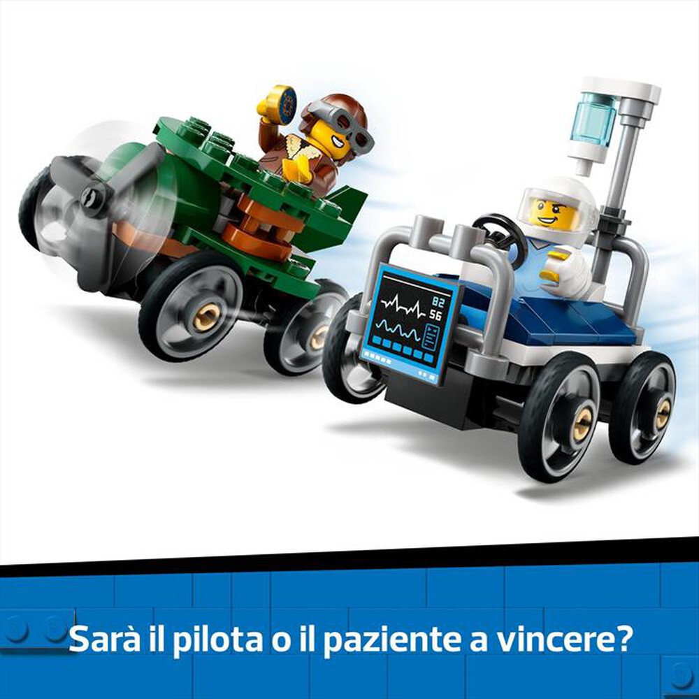 Immagine del prodotto LEGO - CITY Veicoli da corsa aereo letto d&rsquo;ospedale 60459