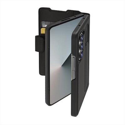 SBS - Cover Wallet Stand Case in PU per Samsung Z Fold 7-Nero