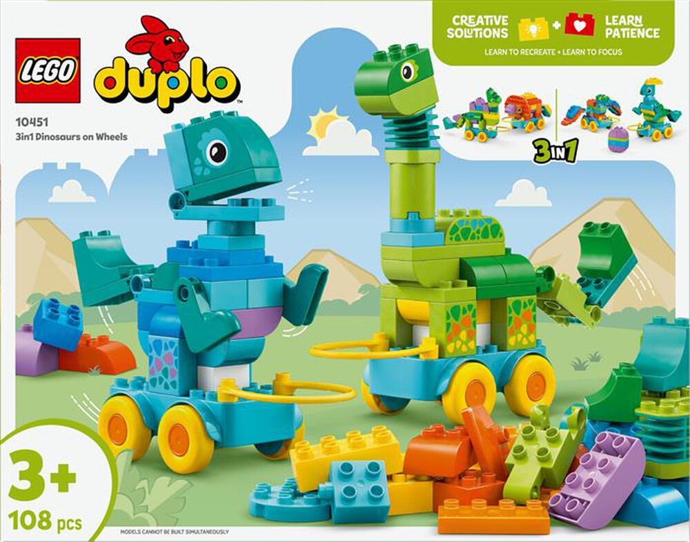 Immagine del prodotto LEGO - DUPLO Town Dinosauri su ruote 3 in 1 10451