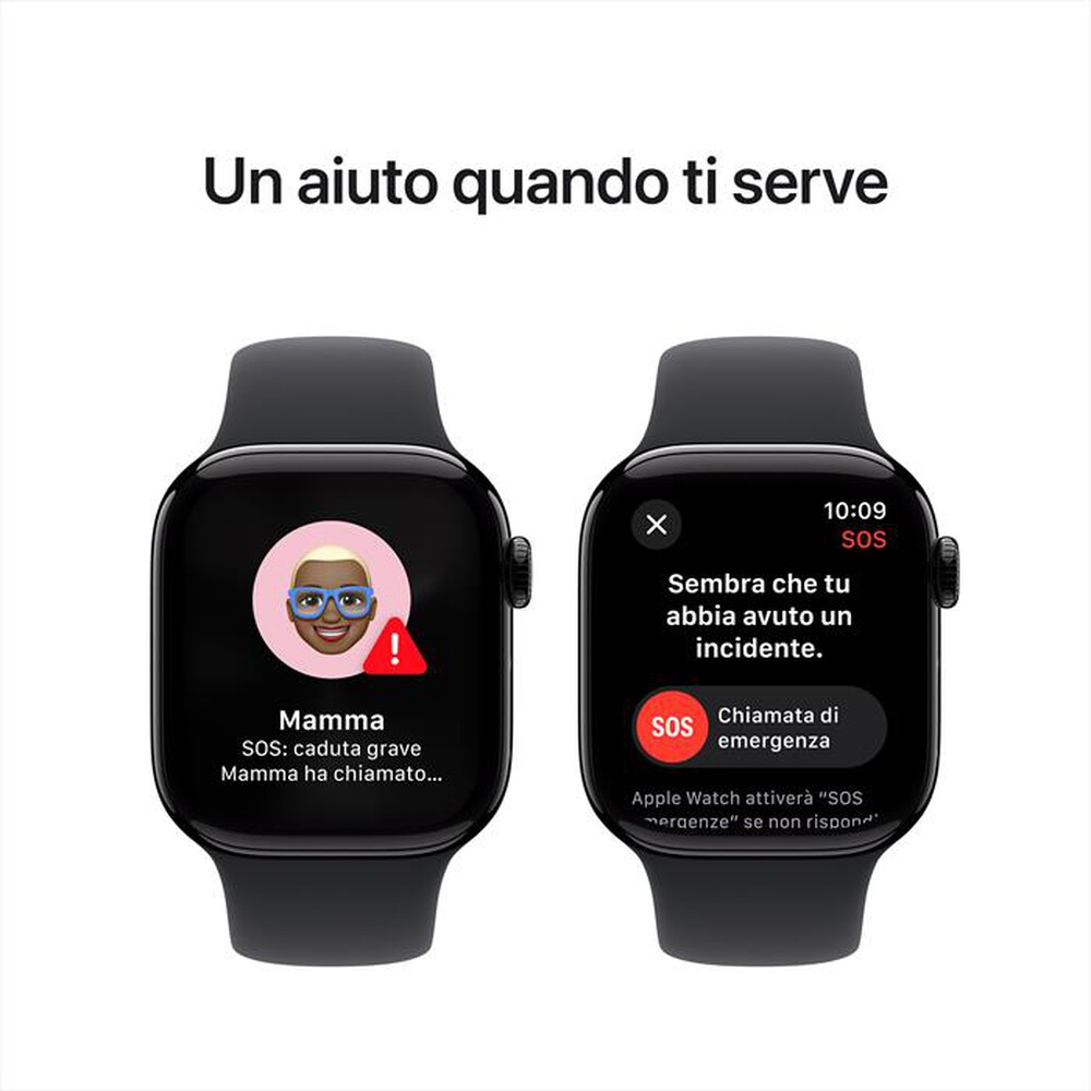 "APPLE - Watch Series 10 GPS 42mm Alluminio-Jet Black Sport Band Nero M/L"
