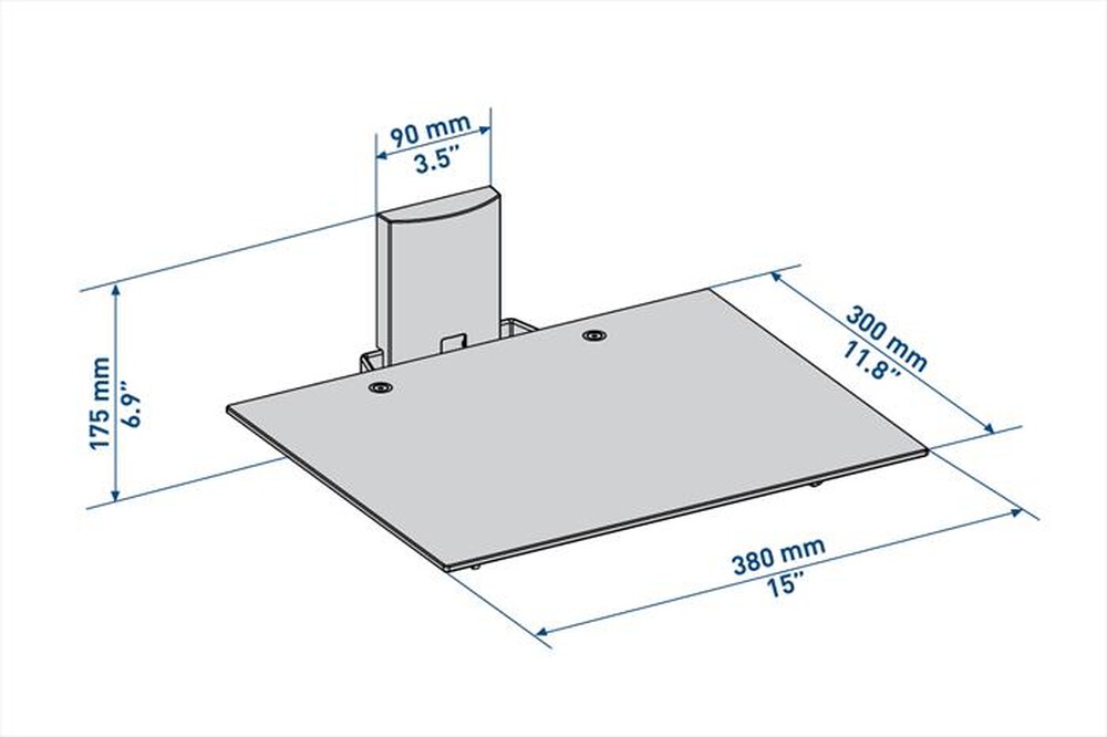 "MELICONI - Slimstyle AV Shelf Plus-Nero"