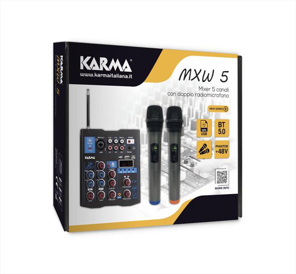 "KARMA - Mixer audio MXW 5-Nero"