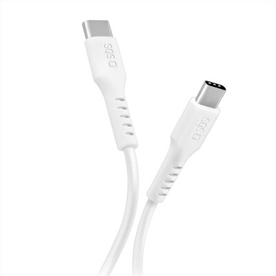 SBS - Cavo USB-C a USB-C TECABLETCC10W-Bianco,  SBS - Cavo USB-C a USB-C TECABLETCC10W-Bianco