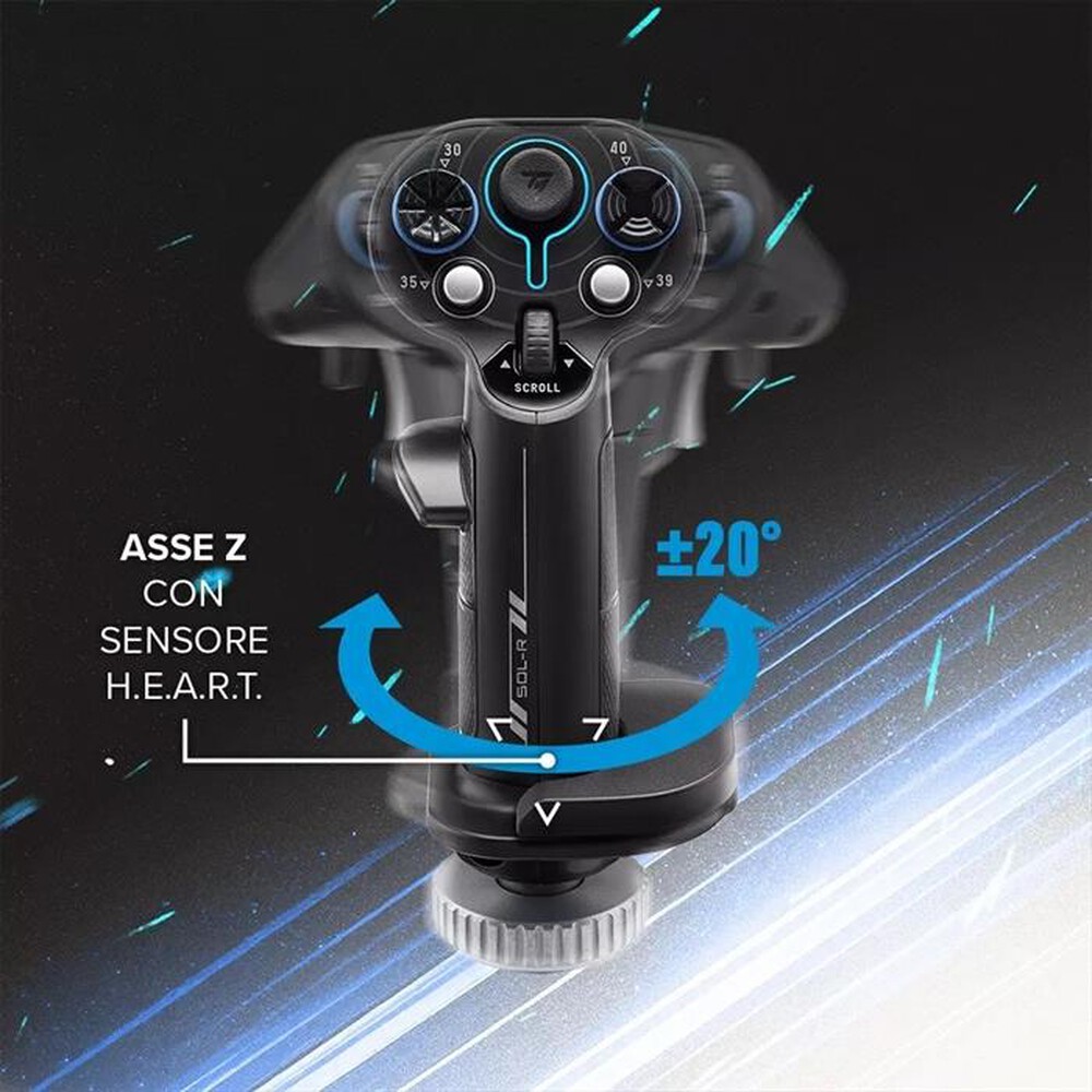 Immagine del prodotto THRUSTMASTER - Leva di comando ambidestra SOL-R 3 AVA ADD-ON-Nero