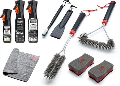 WEBER - KIT DI PULIZIA BBQ A GAS IN ACCIAIO INOX-ACCIAIO